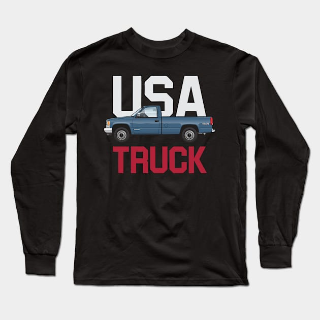 USA Truck 1 LWB Blue Long Sleeve T-Shirt by JRCustoms44